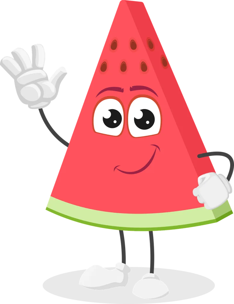 Watermelon Fruit Cartoon Stickdatei – Essen & Trinken