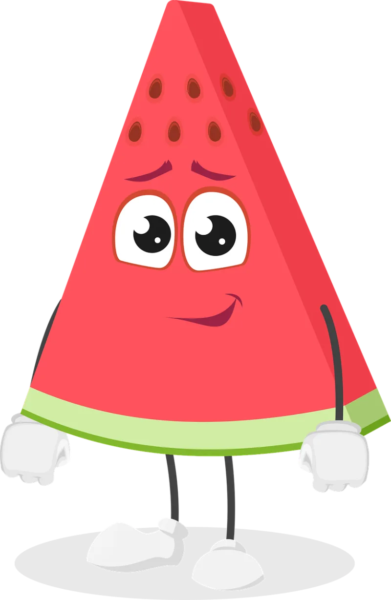 Watermelon Fruit Cartoon Stickdatei – Essen & Trinken