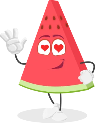 Watermelon Fruit Cartoon Stickdatei