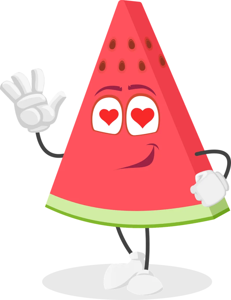 Watermelon Fruit Cartoon Stickdatei – Essen & Trinken