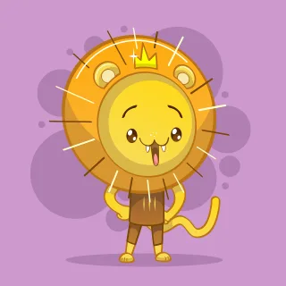 Lion Animal Character Stickdatei – Tiere