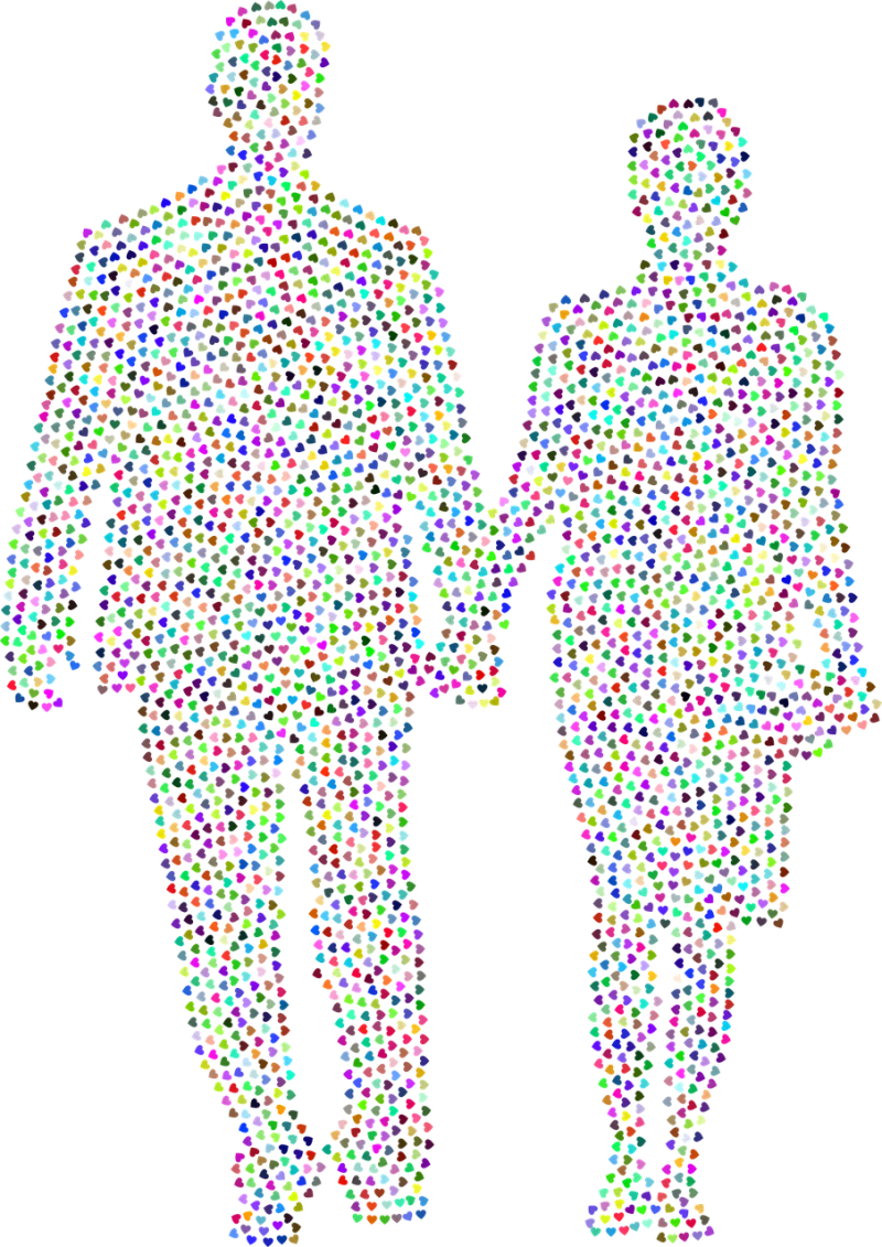 Couple Love Romance Stickdatei – Herzen & Liebe