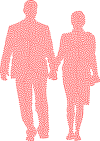 Couple Love Romance Stickdatei