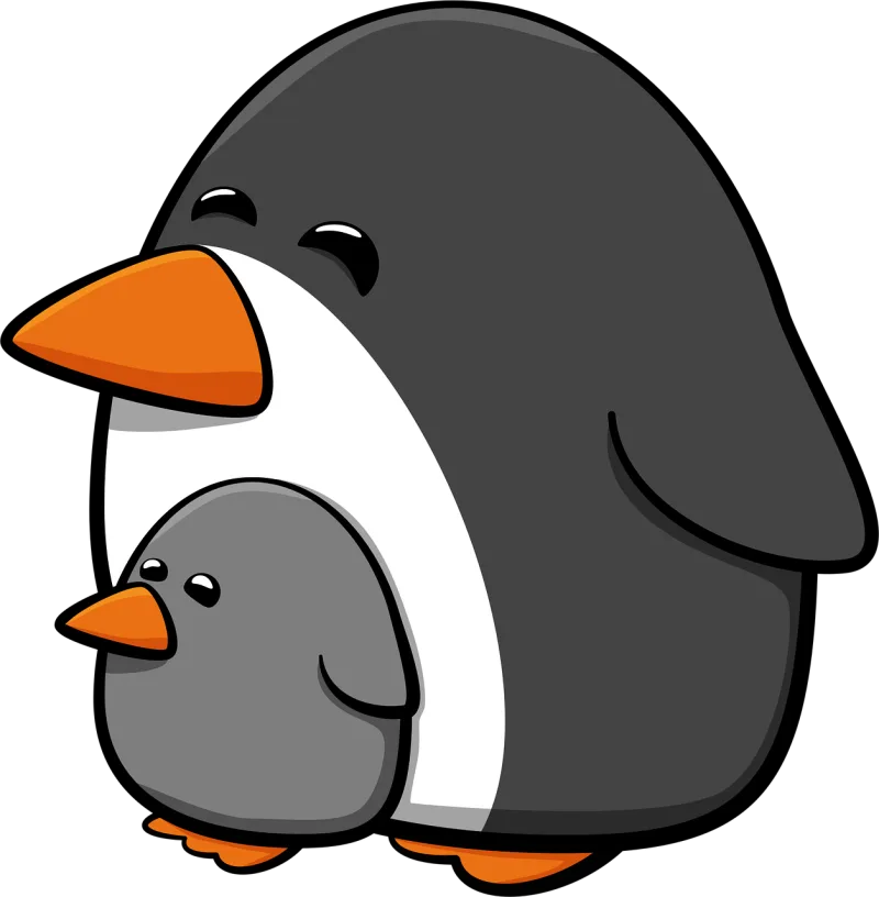 Penguins Parent Dad Stickdatei – Tiere