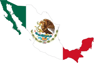 Mexico Flag Map Stickdatei