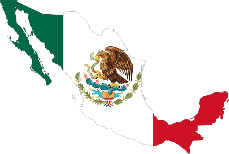 Mexico Flag Map Stickdatei – Natur