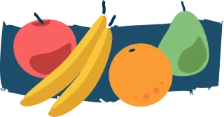 Fruit Fruits Stylized Stickdatei