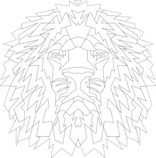 Lion Animal Line art Stickdatei