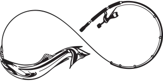 Fishing Infinity Silhouette Stickdatei