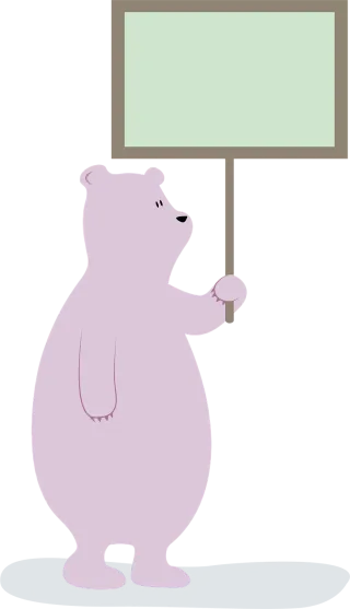 Bear Banner Sign Stickdatei
