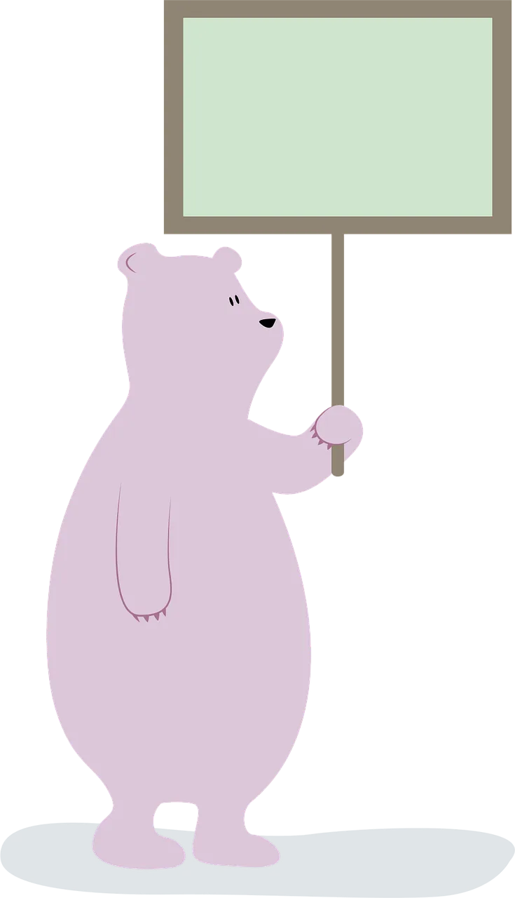 Bear Banner Sign Stickdatei – Kinder