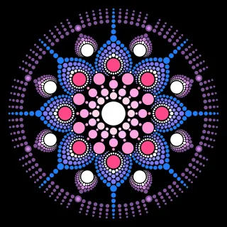 Art with points Abstract Mandala Stickdatei – Blumen