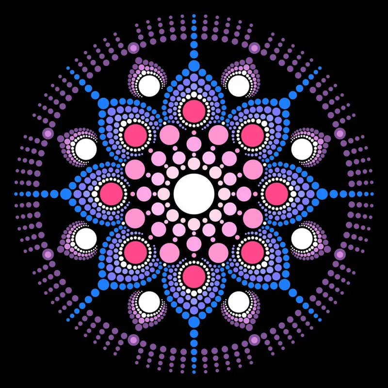 Art with points Abstract Mandala Stickdatei – Blumen