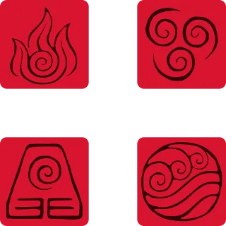 Avatar The last airbender Elements Stickdatei
