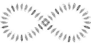 Feathers Infinity Line art Stickdatei