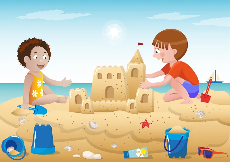 Beach Sea Play Stickdatei – Kinder
