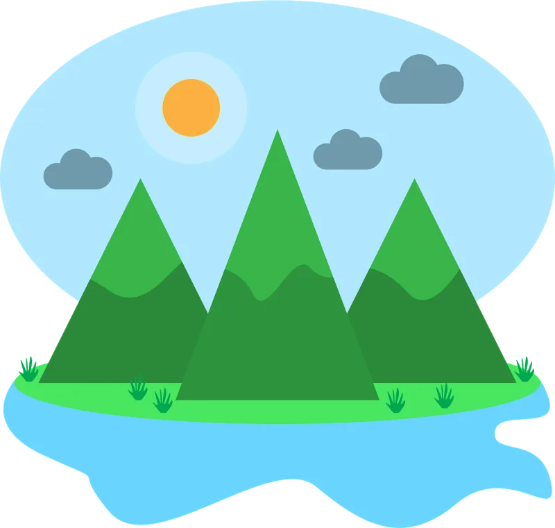 Mountain Island Nature Stickdatei – Natur
