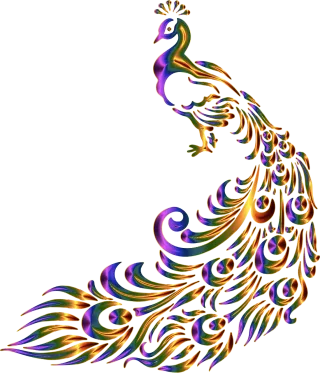 Peacock Nature Bird Stickdatei