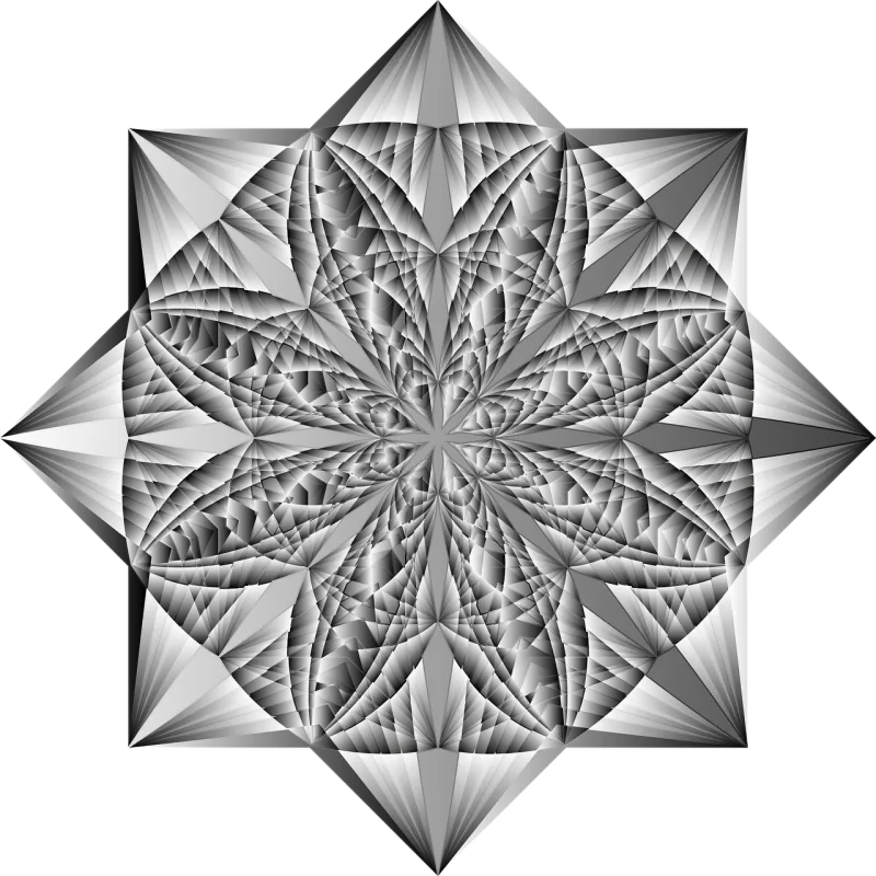 Mandala Star Decorative Stickdatei – Natur