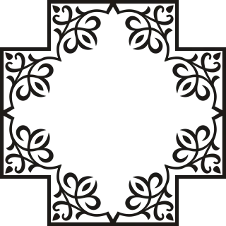 Frame Border Line art Stickdatei – Blumen