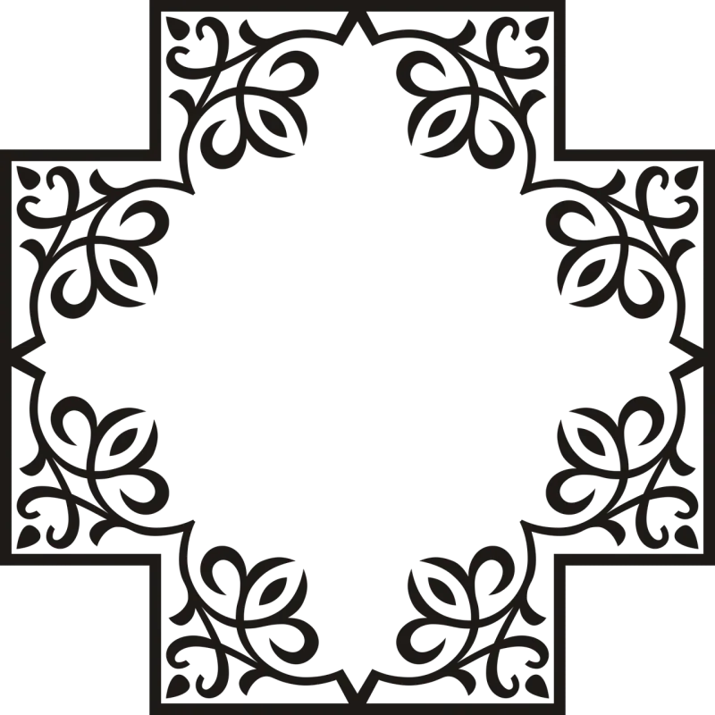 Frame Border Line art Stickdatei – Blumen