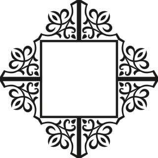 Frame Border Line art Stickdatei – Blumen
