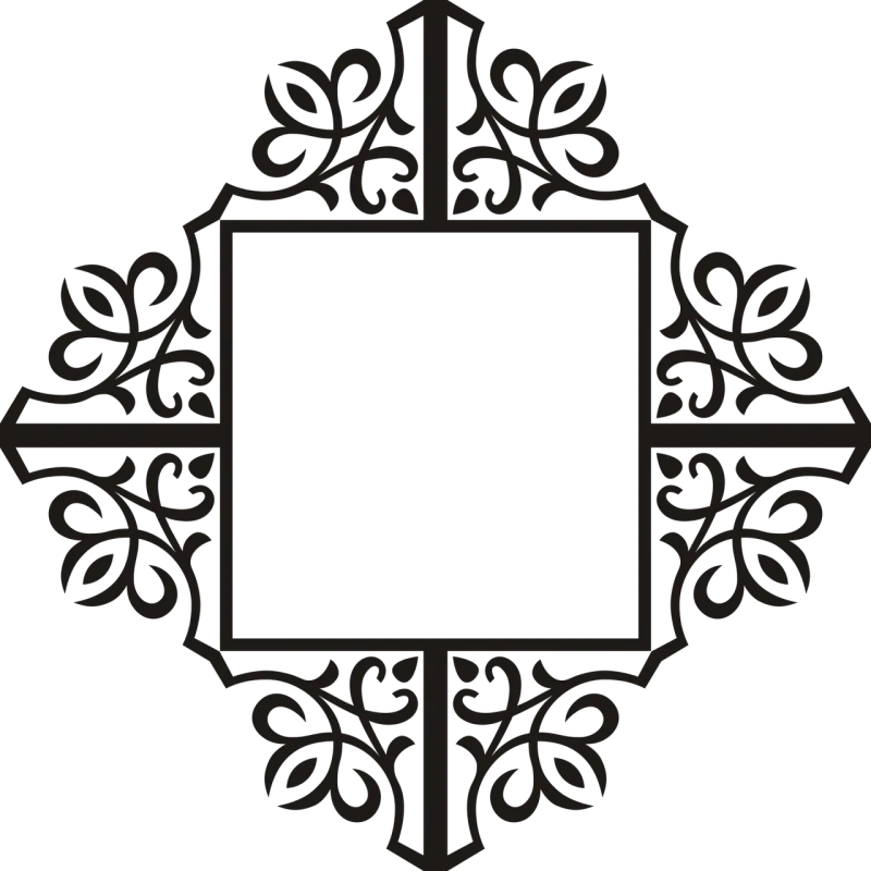 Frame Border Line art Stickdatei – Blumen