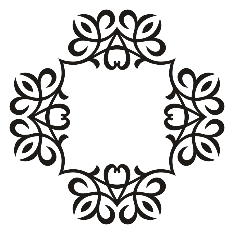 Frame Border Line art Stickdatei – Blumen