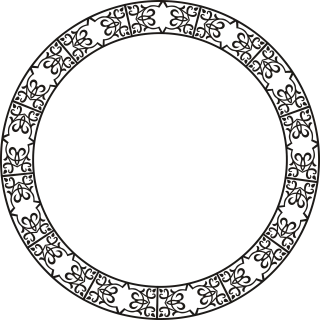 Frame Border Line art Stickdatei – Blumen