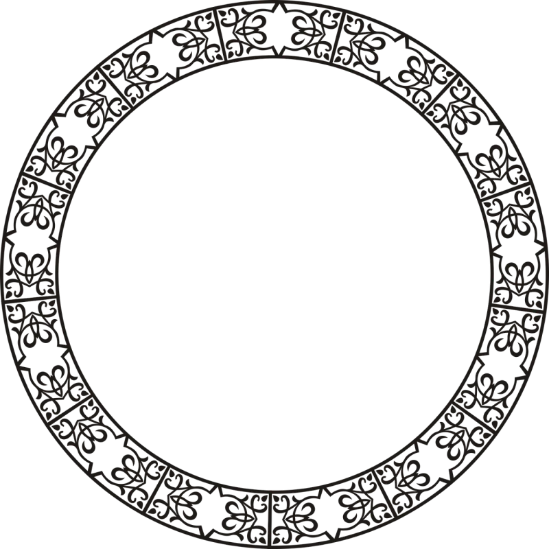 Frame Border Line art Stickdatei – Blumen