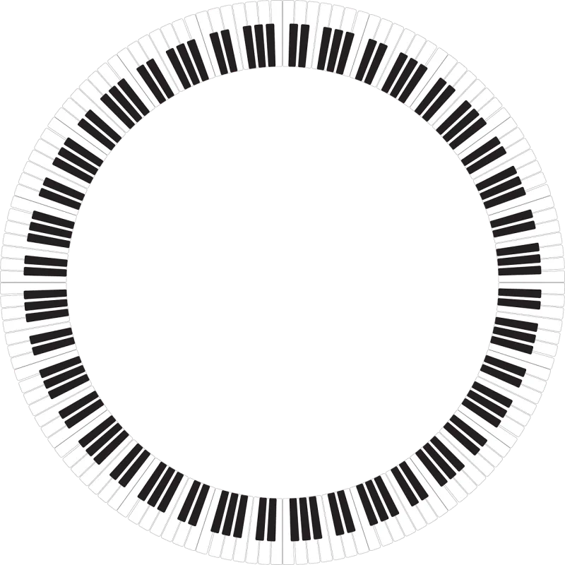 Piano Frame Border Stickdatei – Musik
