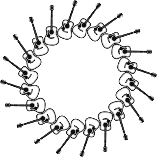 Guitar Frame Border Stickdatei