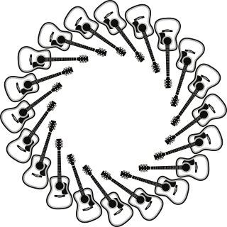 Guitar Frame Border Stickdatei