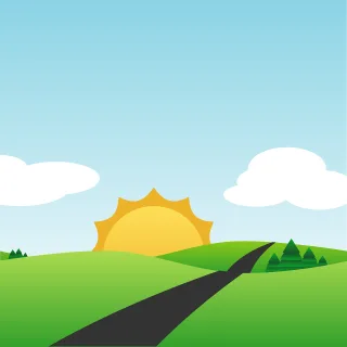 Landscape Nature Sun Stickdatei
