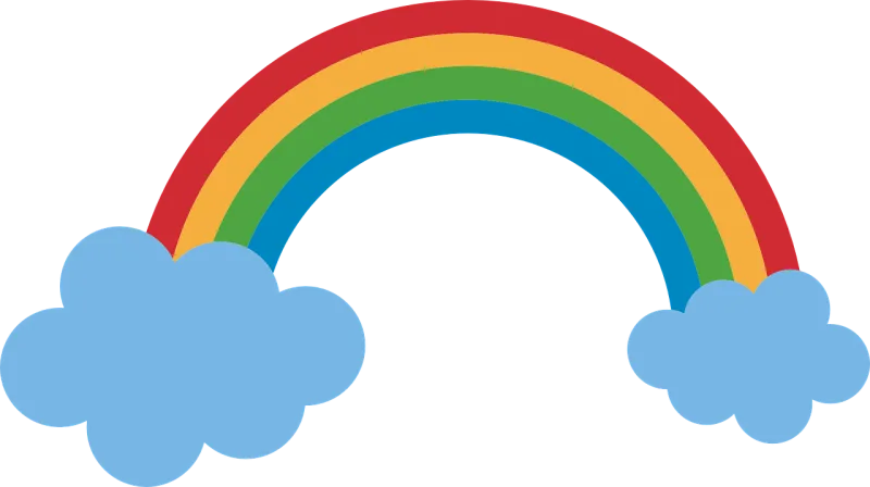 Rainbow Clouds Color Stickdatei – Kinder