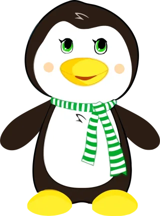 Penguin Animal Cartoon Stickdatei