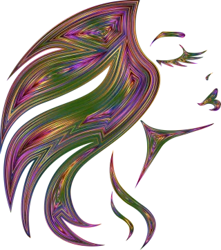 Woman Head Profile Stickdatei