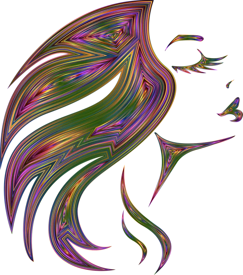 Woman Head Profile Stickdatei – Kinder