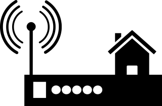 Router Wifi Silhouette Stickdatei