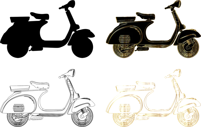 Scooter Vespa Bike Stickdatei – Fahrzeuge