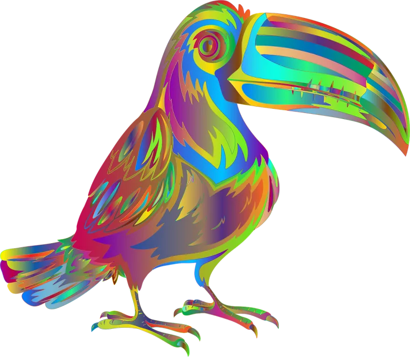 Toucan Bird Surreal Stickdatei – Kinder