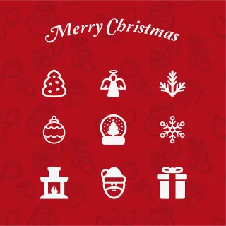 Christmas Icons Christmas decoration Stickdatei – Weihnachten