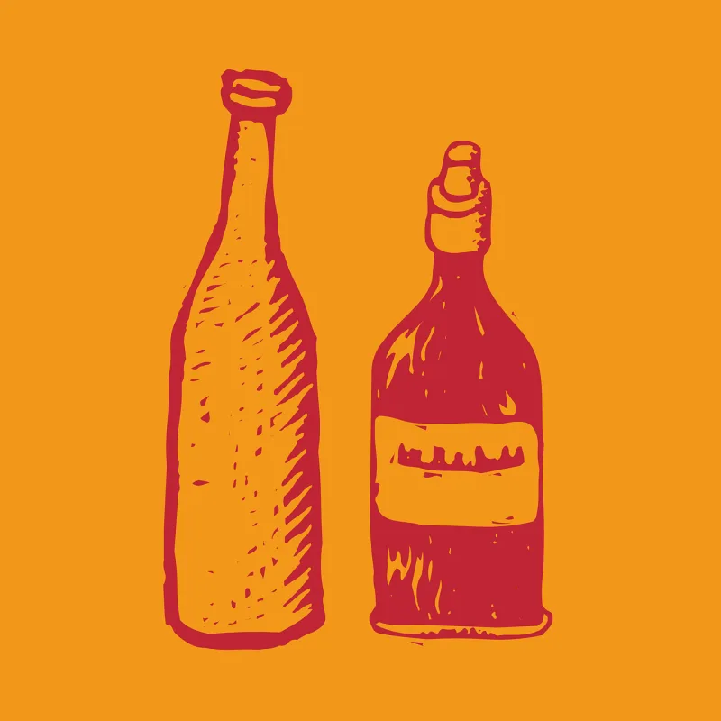Drink Wine Bottle Stickdatei – Essen & Trinken