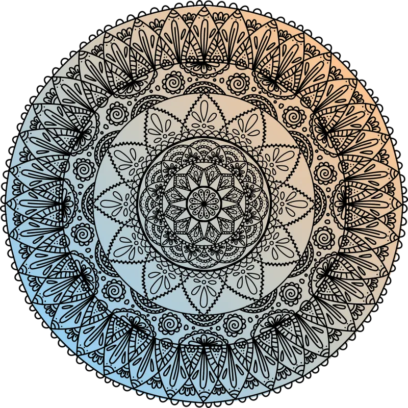 Mandala Pattern Drawing Stickdatei – Blumen