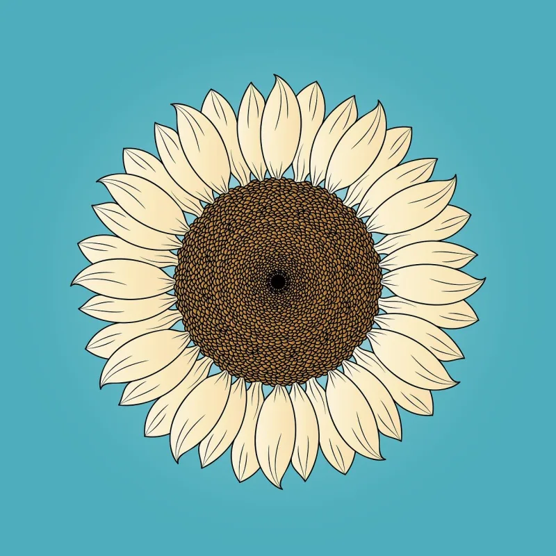 Flower Sunflower Nature Stickdatei – Blumen