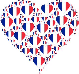 Heart Flag Country Stickdatei