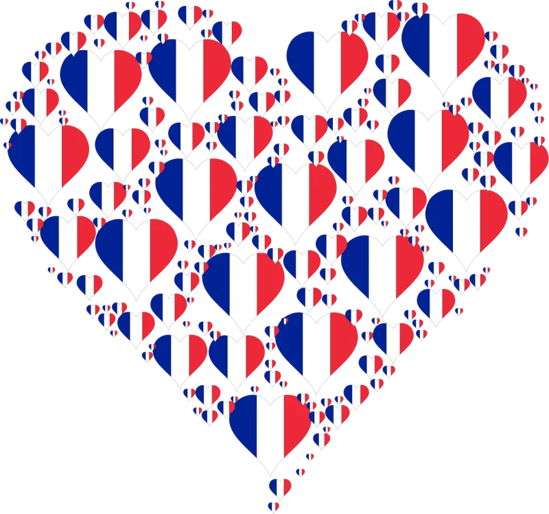 Heart Flag Country Stickdatei – Herzen & Liebe