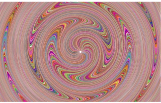 Psychedelic Waves Starburst Stickdatei