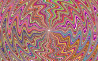 Psychedelic Nature Waves Stickdatei