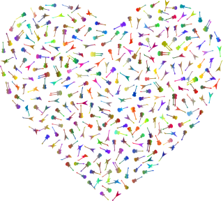 Guitar Heart Love Stickdatei